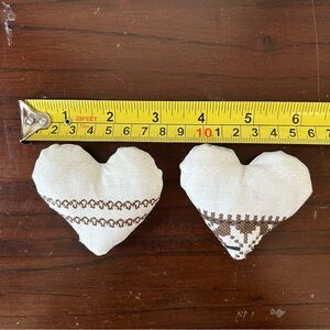 Free item: two little heart shaped pillows